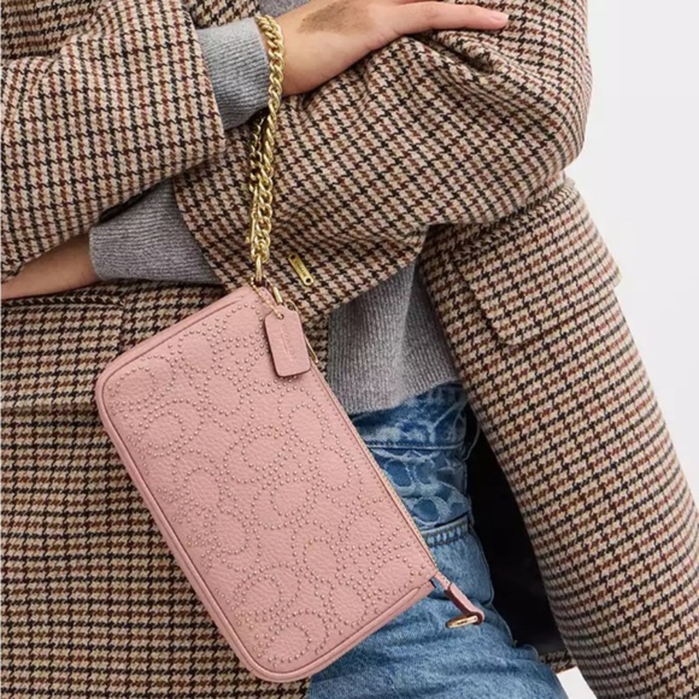 NWT COACH Nolita 19 With Signature Rivets Leather in‎ Pink - Picture 9 of 9